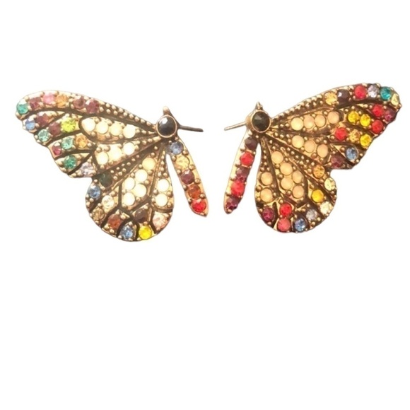 BUTTERFLY colored stone earrings - Picture 1 of 1